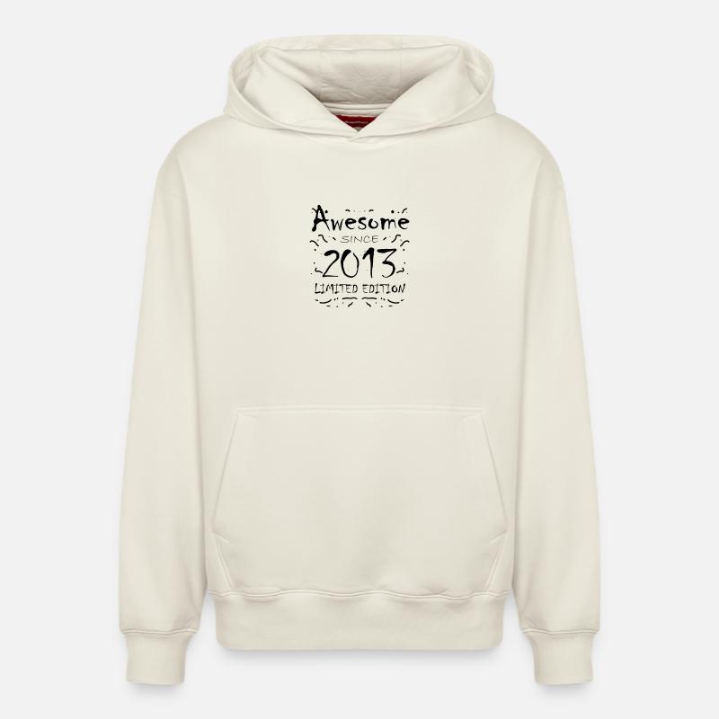 2013 - Sweat à capuche unisexe décontracté en coton biologique – de SPREAD - blanc cassé