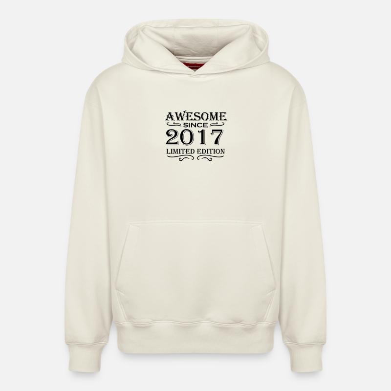 2017 - Promotion 2017 - Sweat à capuche unisexe décontracté en coton biologique – de SPREAD - blanc cassé