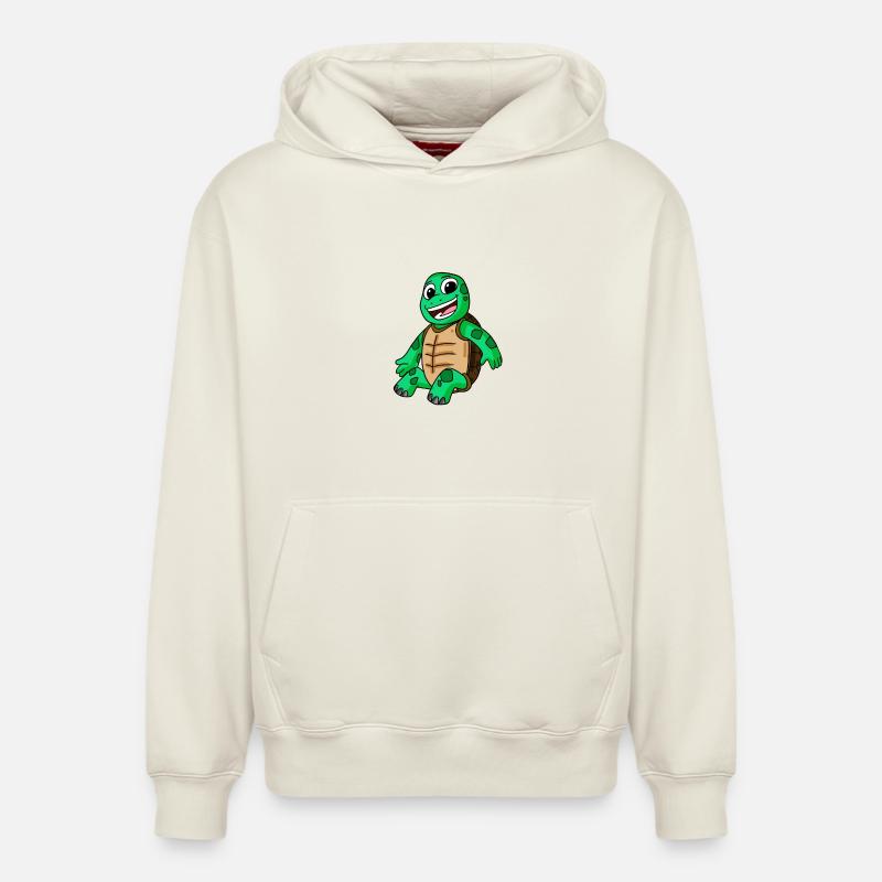 Turtle - Relaxed Unisex Organic Hoodie – by SPREAD - off white