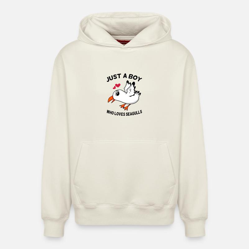 Dicton de mouette - Sweat à capuche unisexe décontracté en coton biologique – de SPREAD - blanc cassé