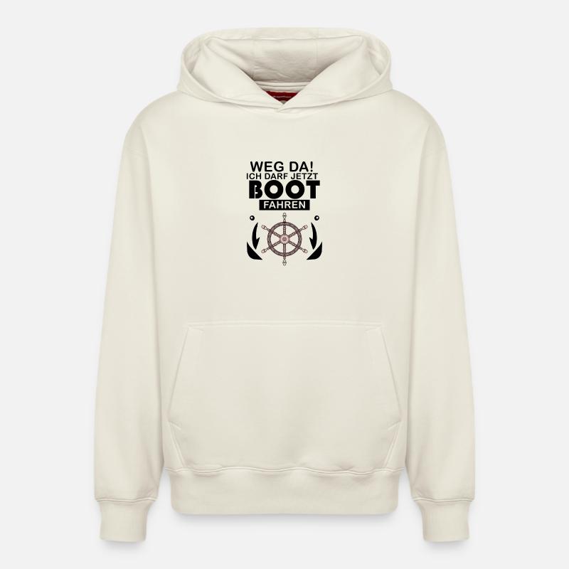 Bootsführerschein Motorboot Geschenk - Relaxed Unisex Organic Hoodie – von SPREAD - Naturweiß