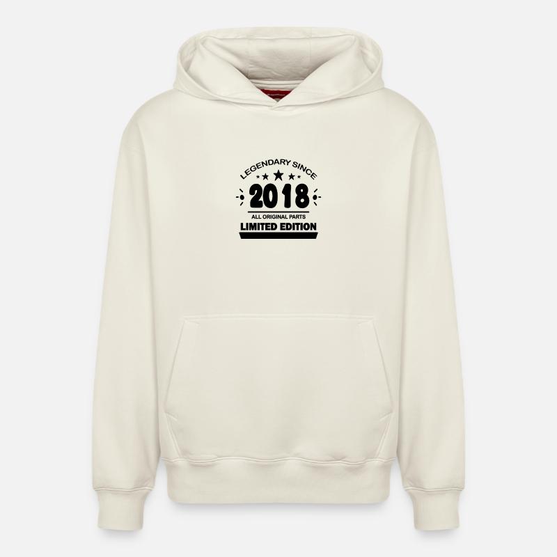 2018 - Promotion 2018 - Sweat à capuche unisexe décontracté en coton biologique – de SPREAD - blanc cassé