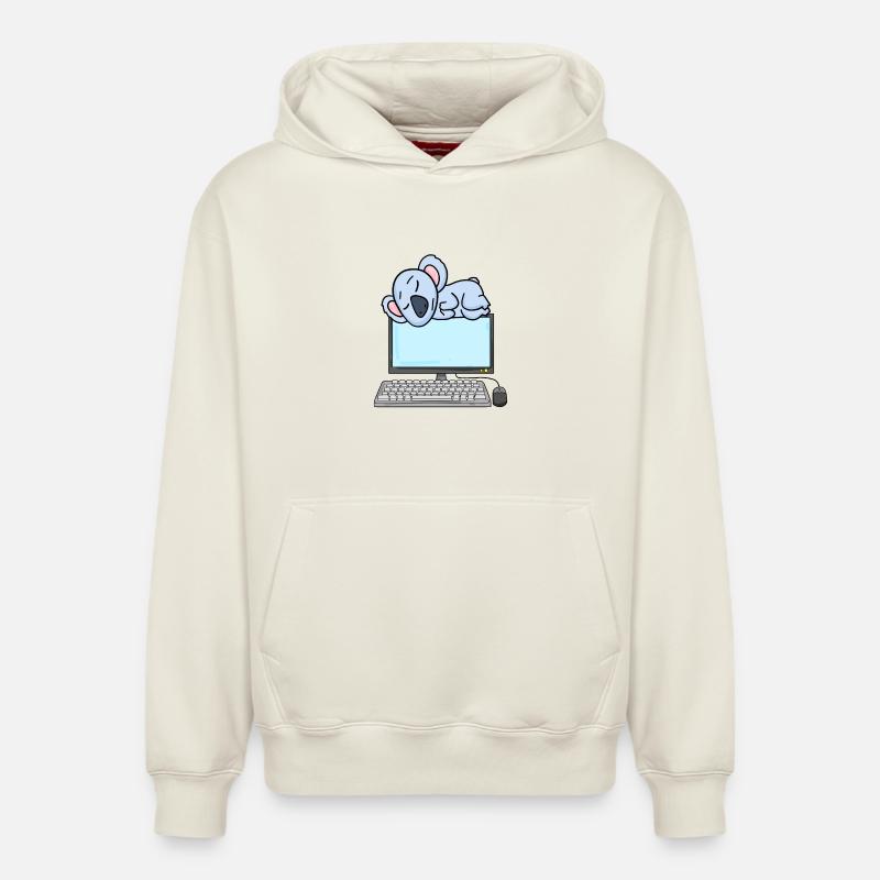 Koala Computer Nerd Programmierer Geschenk - Relaxed Unisex Organic Hoodie – von SPREAD - Naturweiß