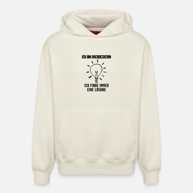 Dachdeckerin Geschenk - Relaxed Unisex Organic Hoodie – von SPREAD - Naturweiß