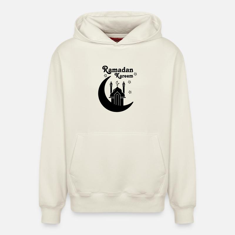 Ramadan Kareem Moschee - Relaxed Unisex Organic Hoodie – von SPREAD - Naturweiß