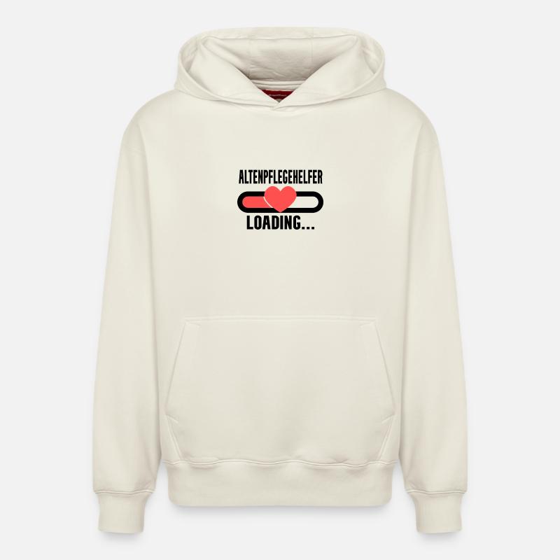 Altenpflegehelfer Beruf Loading - Relaxed Unisex Organic Hoodie – von SPREAD - Naturweiß
