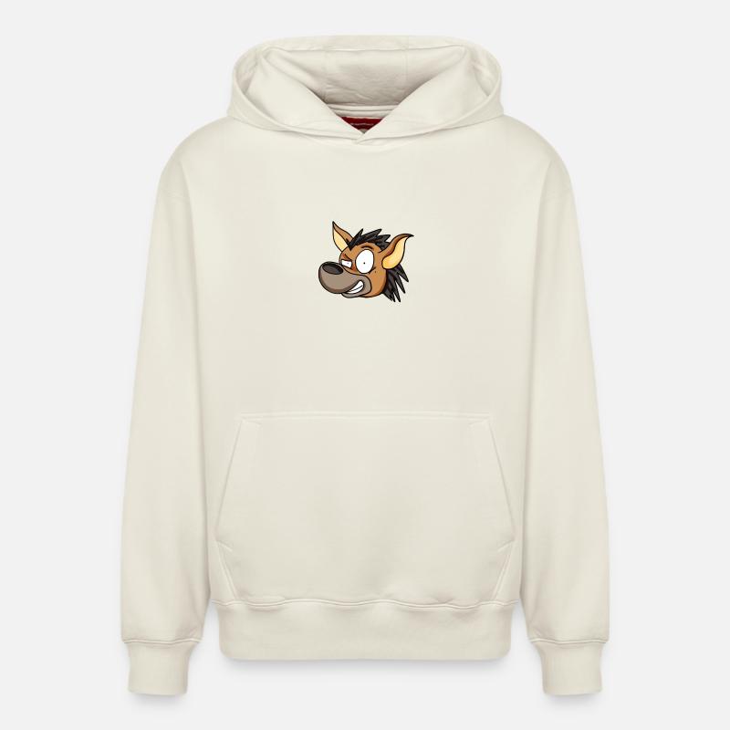 Hyäne - Relaxed Unisex Organic Hoodie – von SPREAD - Naturweiß