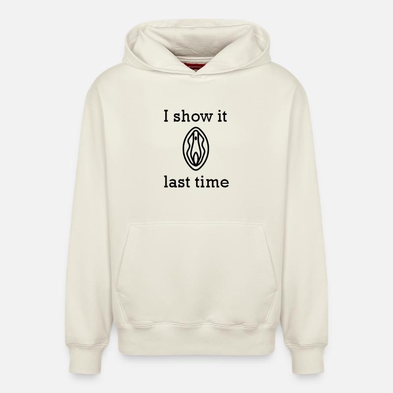 showitlast - Sweat à capuche unisexe décontracté en coton biologique – de SPREAD - blanc cassé