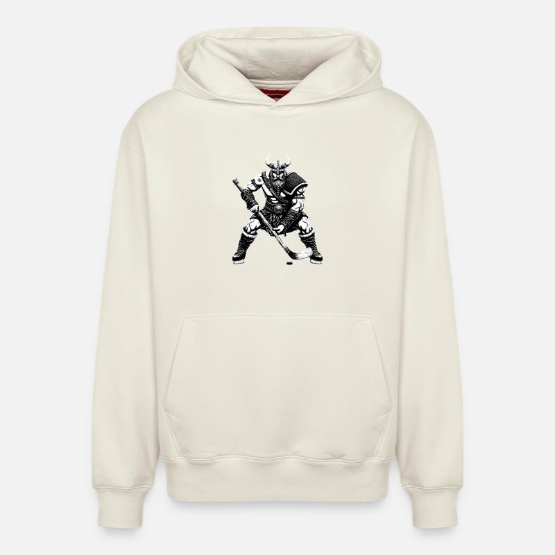 Hockey Vikings - Sweat à capuche unisexe décontracté en coton biologique – de SPREAD - blanc cassé