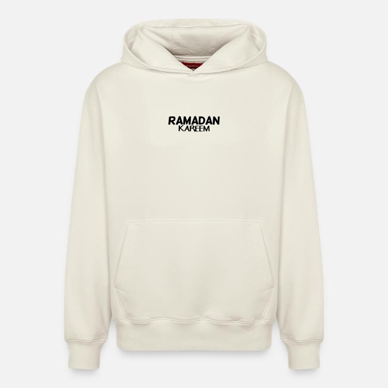 Ramadan Kareem - Sweat à capuche unisexe décontracté en coton biologique – de SPREAD - blanc cassé
