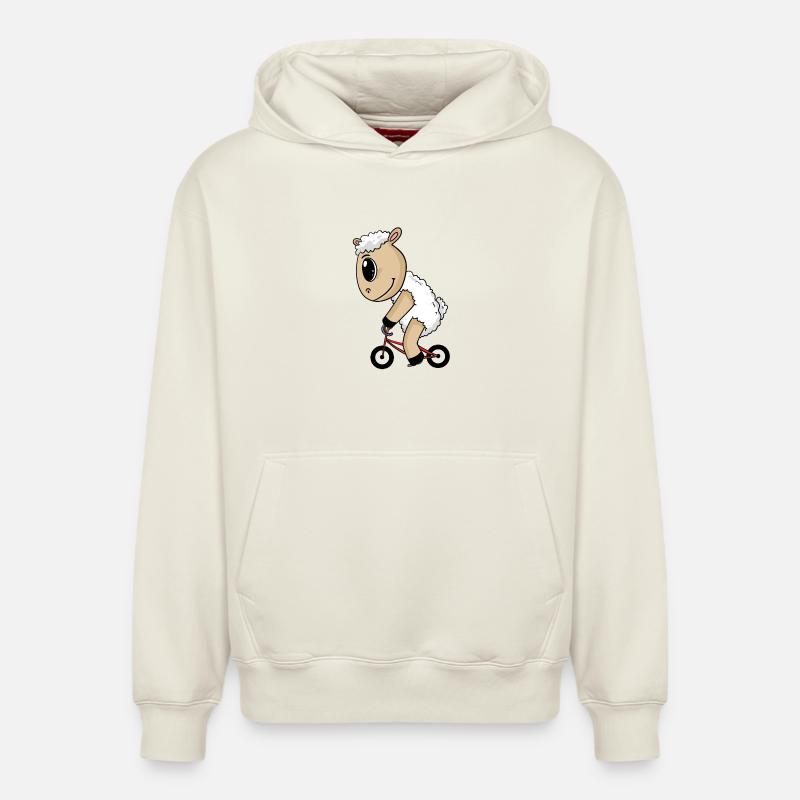 Vélo de mouton - Sweat à capuche unisexe décontracté en coton biologique – de SPREAD - blanc cassé