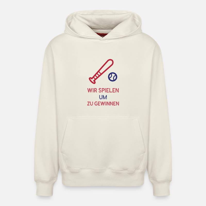 Jouez pour gagner - Sweat à capuche unisexe décontracté en coton biologique – de SPREAD - blanc cassé