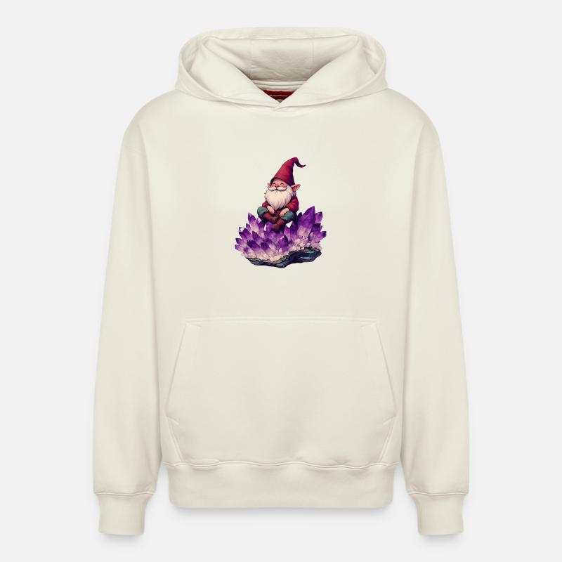 Gnome - Sweat à capuche unisexe décontracté en coton biologique – de SPREAD - blanc cassé