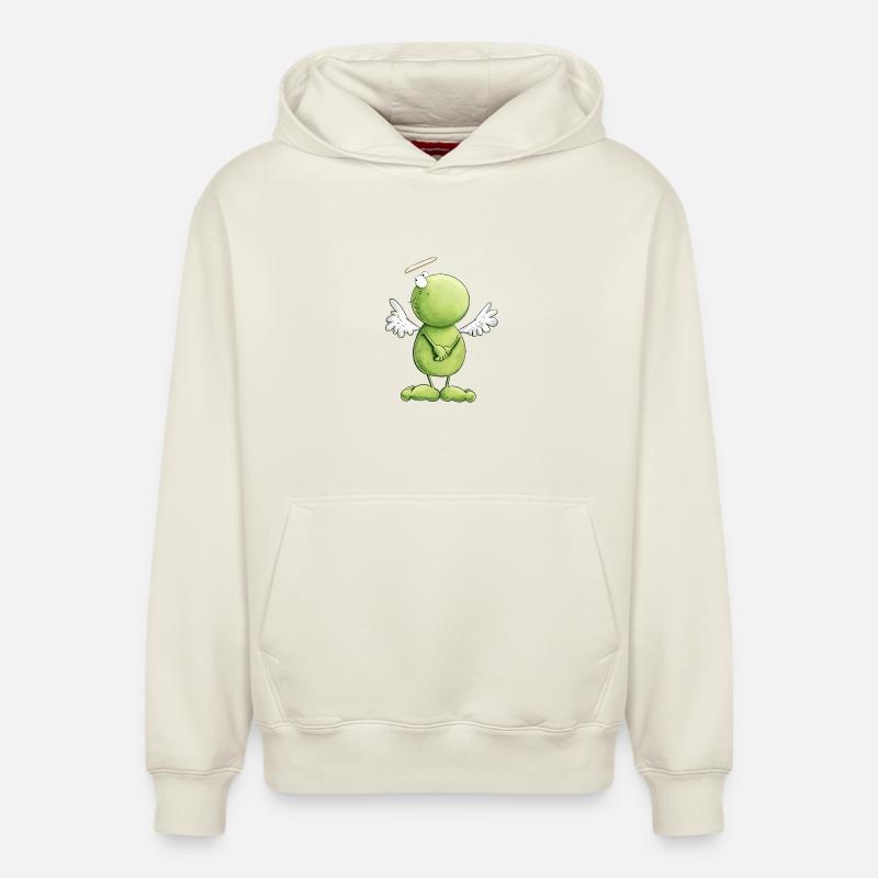 Grenouille Ange Innocence - Sweat à capuche unisexe décontracté en coton biologique – de SPREAD - blanc cassé