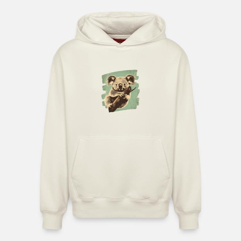 Ours Koala - Sweat à capuche unisexe décontracté en coton biologique – de SPREAD - blanc cassé