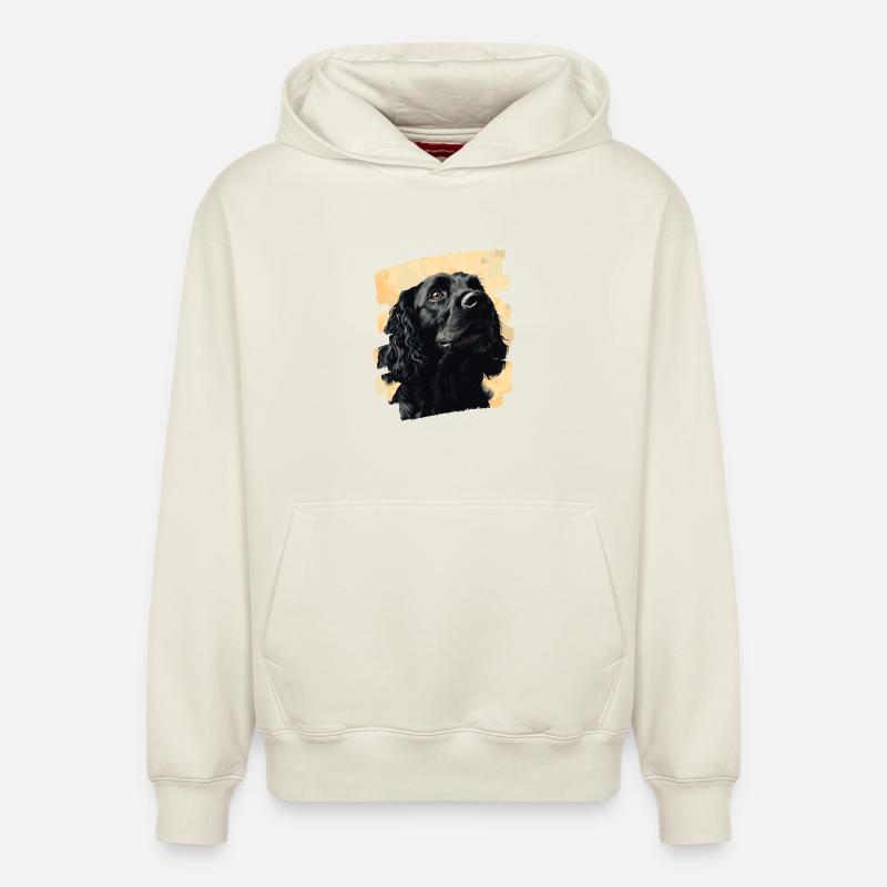 Cocker Spaniel - Sweat à capuche unisexe décontracté en coton biologique – de SPREAD - blanc cassé