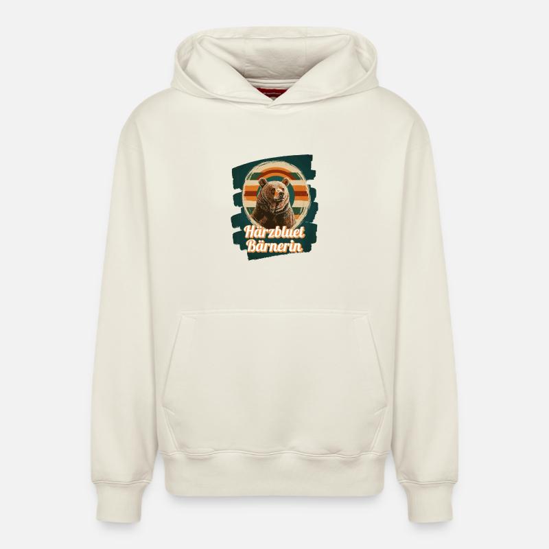 Härzbluetbärnerin Bärnerin Bernerin - Sweat à capuche unisexe décontracté en coton biologique – de SPREAD - blanc cassé