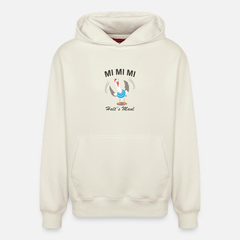Mi Mi Mi - Sweat à capuche unisexe décontracté en coton biologique – de SPREAD - blanc cassé