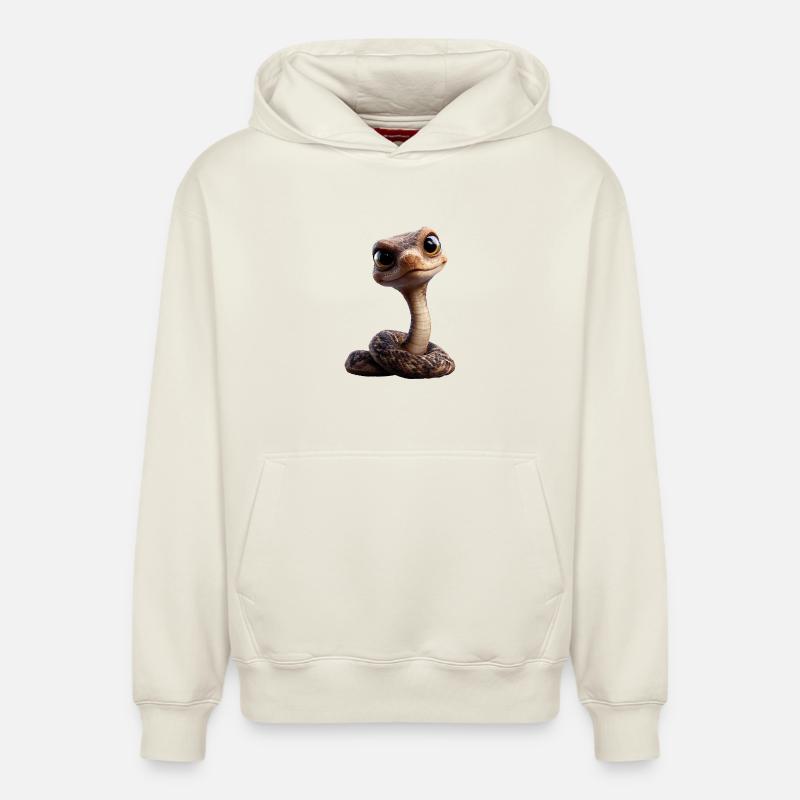 snake, python, cobra, rattlesnake, snakes - Relaxed Unisex Organic Hoodie – by SPREAD - off white