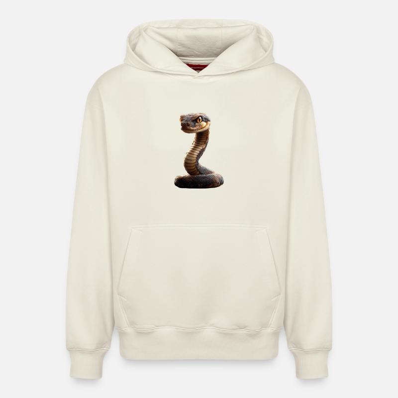 snake, python, cobra, rattlesnake, snakes - Relaxed Unisex Organic Hoodie – by SPREAD - off white