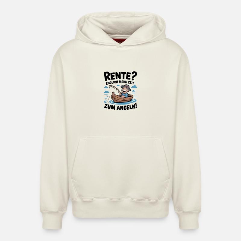 Cadeau de pêcheur Idée cadeau parfaite - Sweat à capuche unisexe décontracté en coton biologique – de SPREAD - blanc cassé