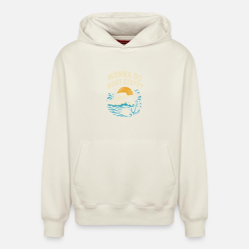 Wollen Sie Bootssachen machen? - Relaxed Unisex Organic Hoodie – von SPREAD - Naturweiß
