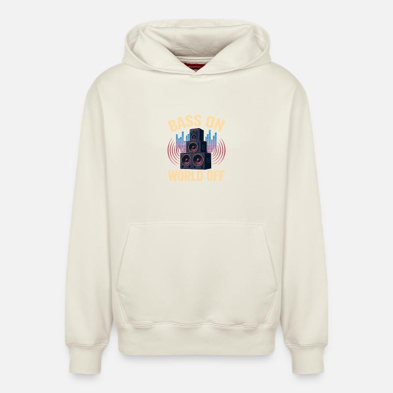 Techno Rave - Relaxed Unisex Organic Hoodie – von SPREAD - Naturweiß