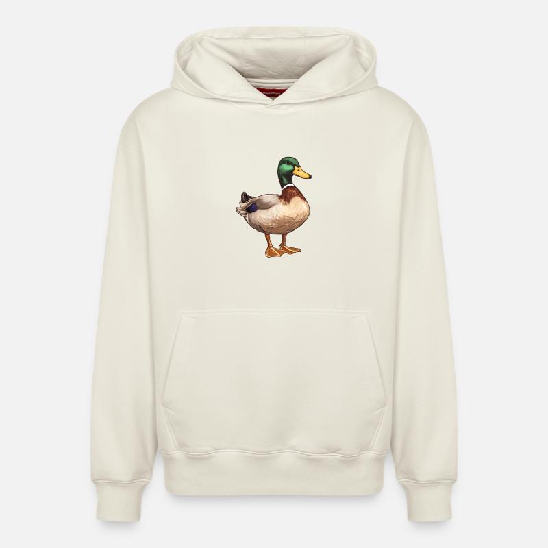 Canards Canard - Sweat à capuche unisexe décontracté en coton biologique – de SPREAD - blanc cassé