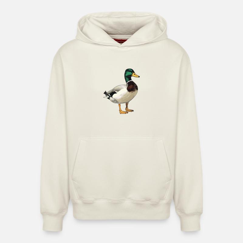 Canards Canard - Sweat à capuche unisexe décontracté en coton biologique – de SPREAD - blanc cassé