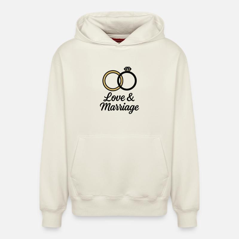 Liebe & Ehe Trauringe - Liebe & Ehe - Relaxed Unisex Organic Hoodie – von SPREAD - Naturweiß