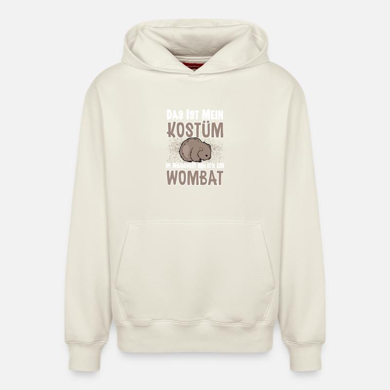 Wombat - Sweat à capuche unisexe décontracté en coton biologique – de SPREAD - blanc cassé