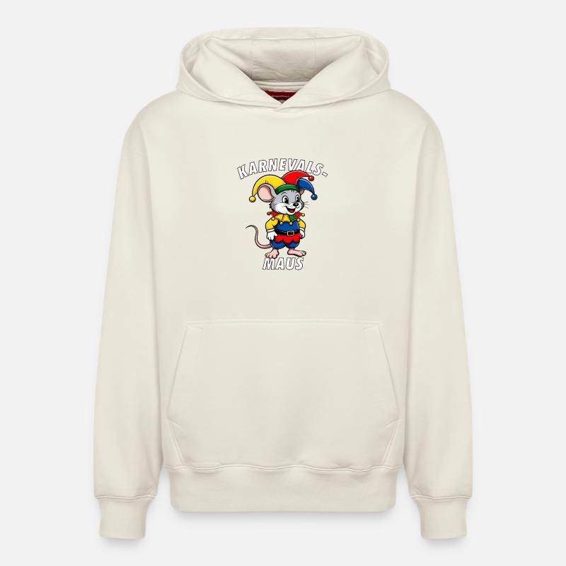 SOURIS DE CARNAVAL - Sweat à capuche unisexe décontracté en coton biologique – de SPREAD - blanc cassé