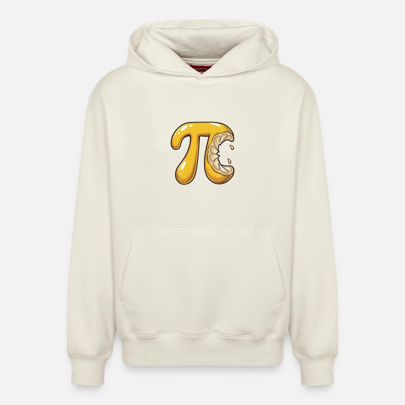 Lemon Pi Math - Sweat à capuche unisexe décontracté en coton biologique – de SPREAD - blanc cassé