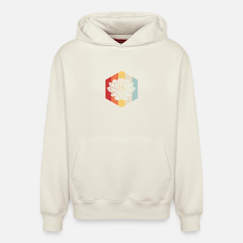 Cactus Plante Cactus - Sweat à capuche unisexe décontracté en coton biologique – de SPREAD - blanc cassé