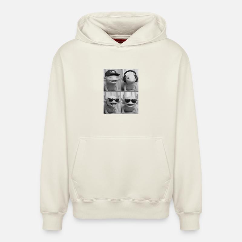 Axolotl - Sweat à capuche unisexe décontracté en coton biologique – de SPREAD - blanc cassé