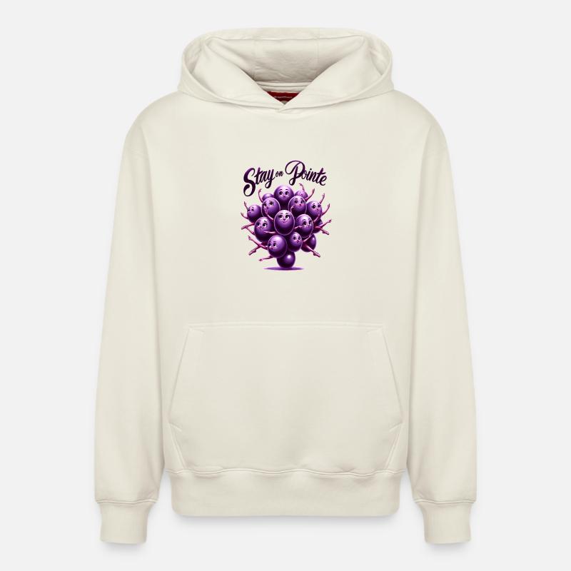 Pointe Grapes Dream - Sweat à capuche unisexe décontracté en coton biologique – de SPREAD - blanc cassé