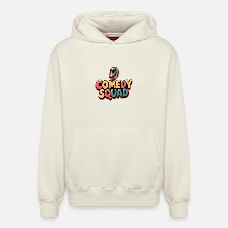 Troupe comique - Sweat à capuche unisexe décontracté en coton biologique – de SPREAD - blanc cassé