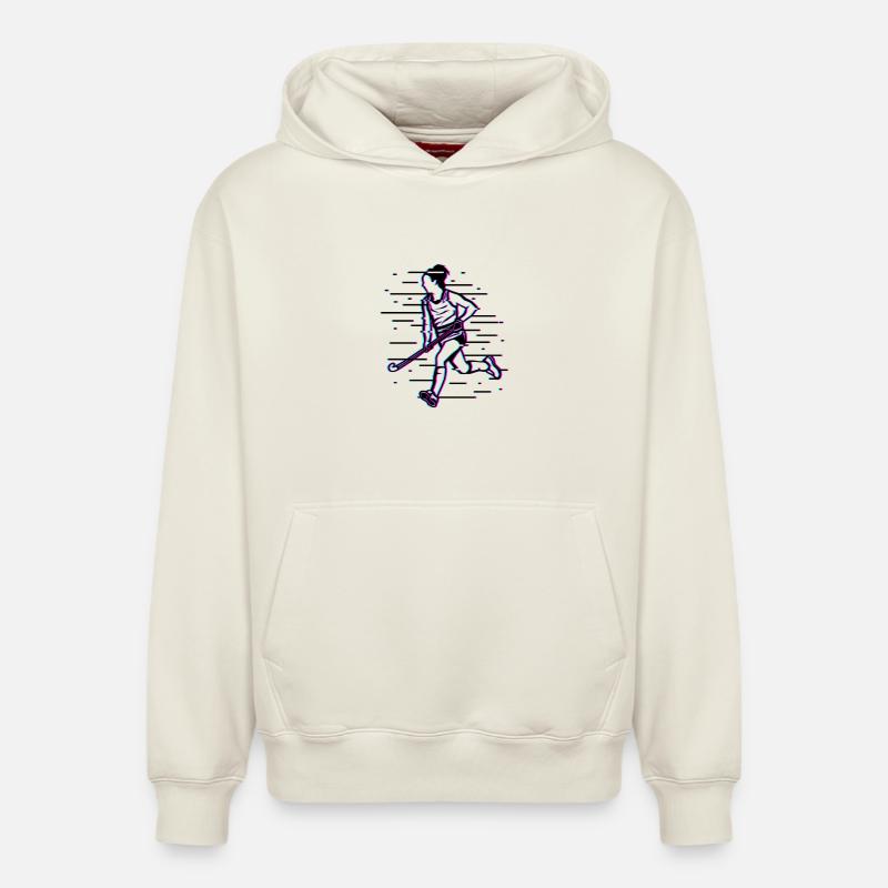 Hockey sur gazon filles - Sweat à capuche unisexe décontracté en coton biologique – de SPREAD - blanc cassé