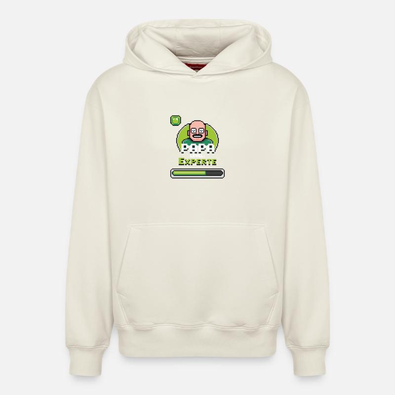 Papa Gaming Experte Level Design - Relaxed Unisex Organic Hoodie – von SPREAD - Naturweiß