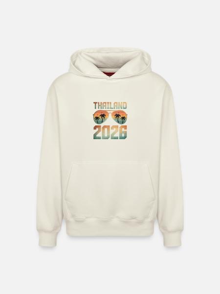 Thailand 2026 - Relaxed Unisex Organic Hoodie – by SPREAD - off white