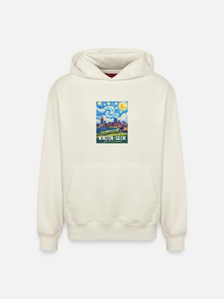 Winston-Salem, North Carolina - Relaxed Unisex Organic Hoodie – von SPREAD - Naturweiß
