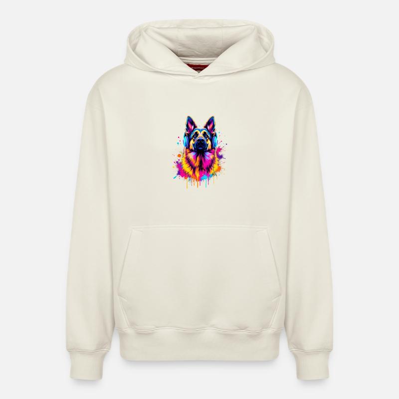 Deutscher Schäferhund - Relaxed Unisex Organic Hoodie – von SPREAD - Naturweiß