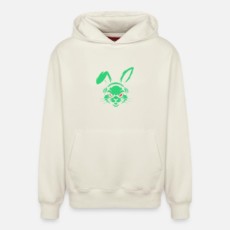 Rythmes néon - Sweat à capuche unisexe décontracté en coton biologique – de SPREAD - blanc cassé