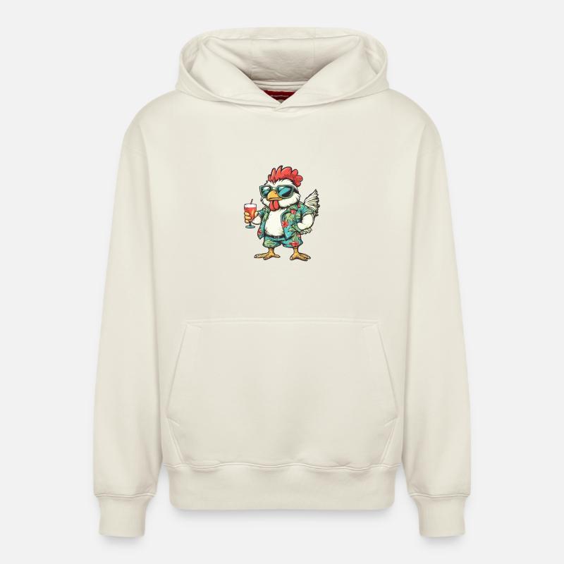 Igel Comic Sommer - Relaxed Unisex Organic Hoodie – von SPREAD - Naturweiß