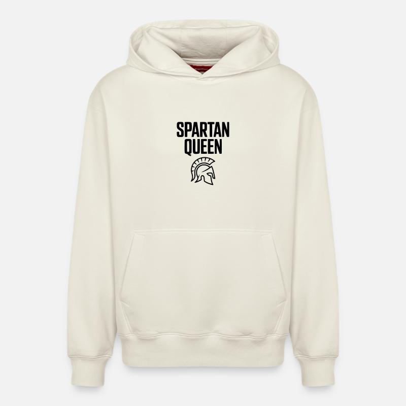 Reine spartiate - Sweat à capuche unisexe décontracté en coton biologique – de SPREAD - blanc cassé