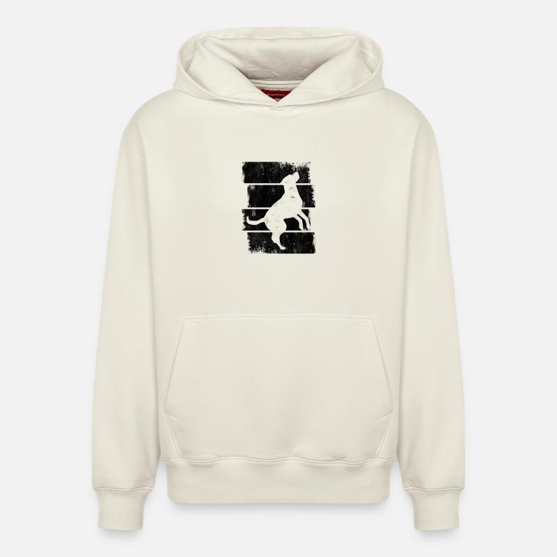 Chien - Sweat à capuche unisexe décontracté en coton biologique – de SPREAD - blanc cassé
