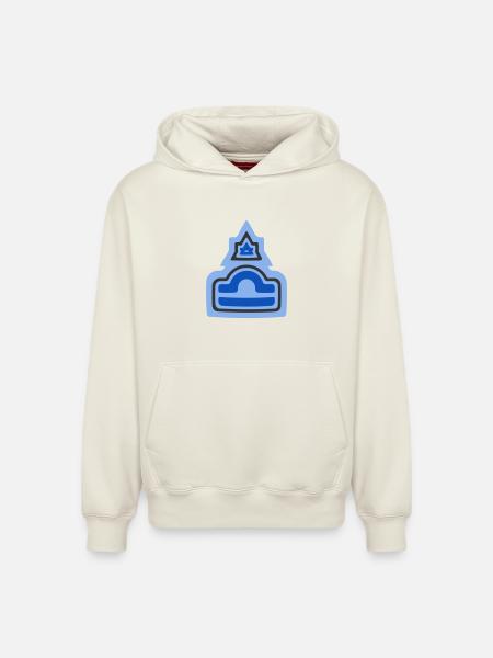 Zodiac Tribal Libra and Air - Relaxed Unisex Organic Hoodie – by SPREAD - off white