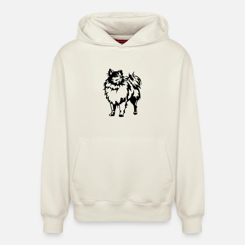 Tranchant - Sweat à capuche unisexe décontracté en coton biologique – de SPREAD - blanc cassé