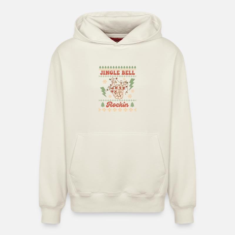 Hässlicher Weihnachtspullover - Relaxed Unisex Organic Hoodie – von SPREAD - Naturweiß