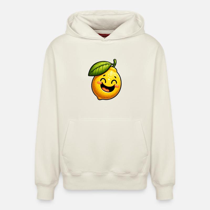 Citron Citrons - Sweat à capuche unisexe décontracté en coton biologique – de SPREAD - blanc cassé
